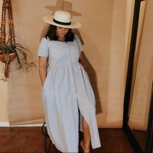 Blue cotton dress